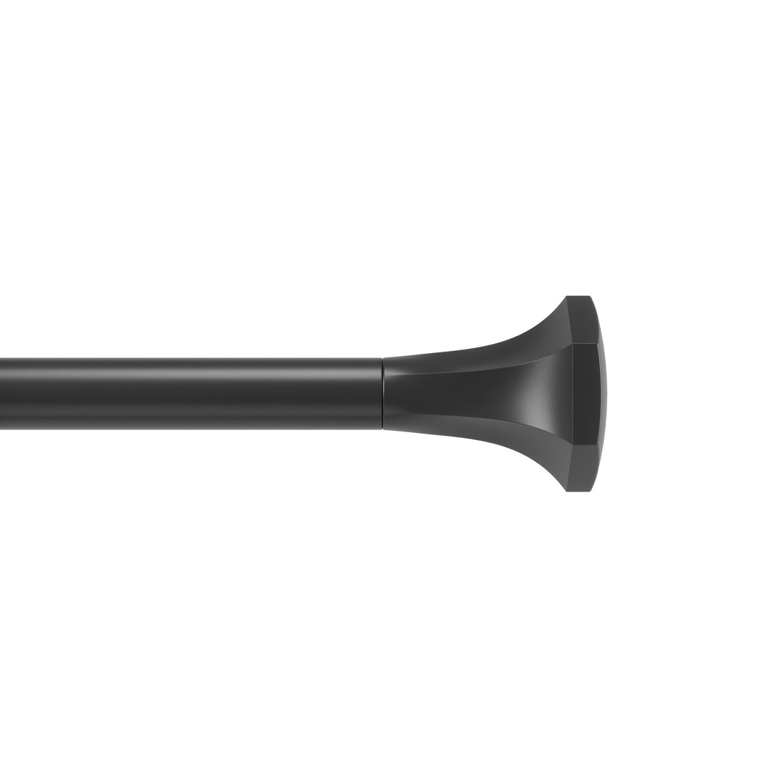 Single Curtain Rods | color: Eco-Friendly Matte-Black | size: 36-72"""" (91-183 cm) | diameter: 1"""" (2.5 cm)