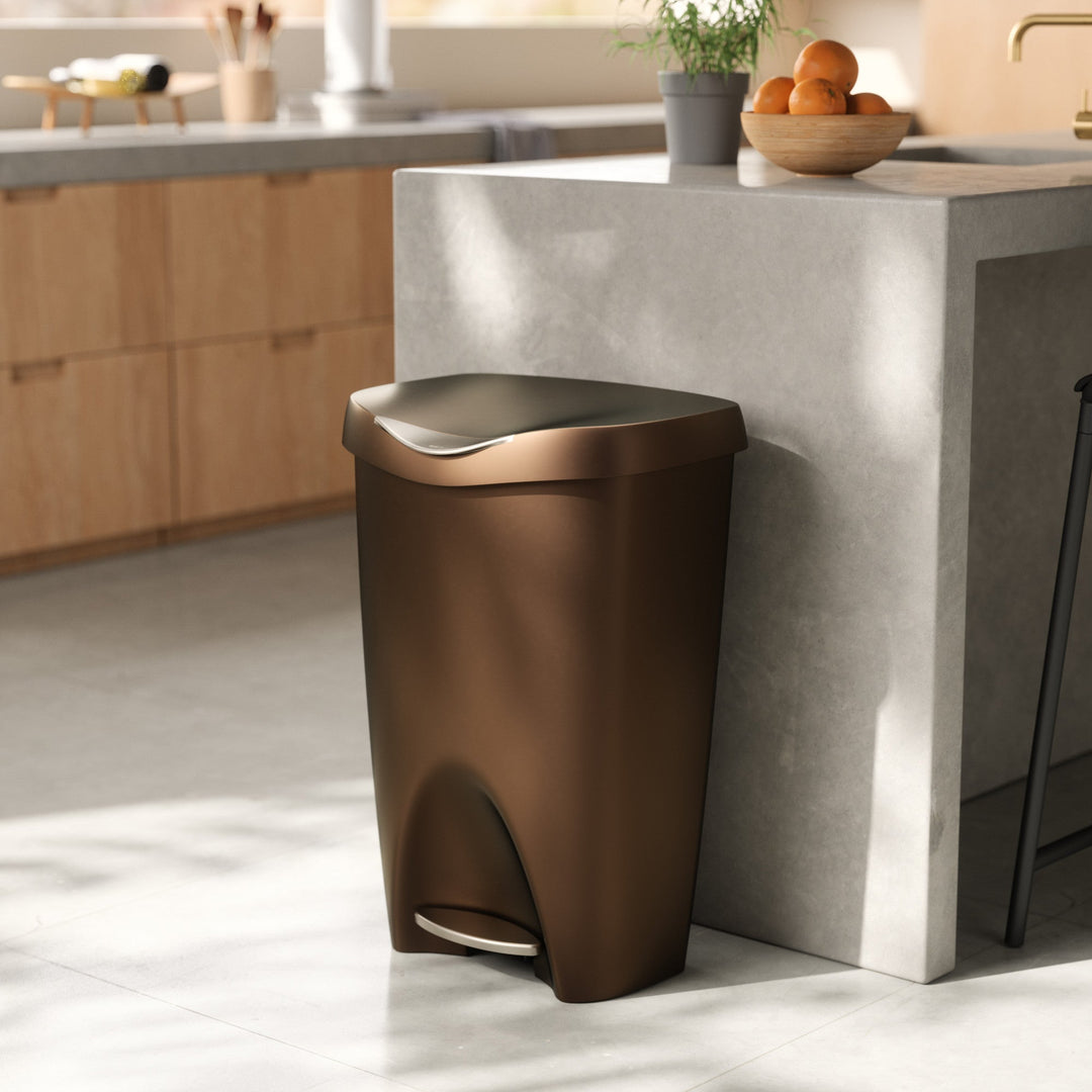 Kitchen Trash Cans | color: Bronze