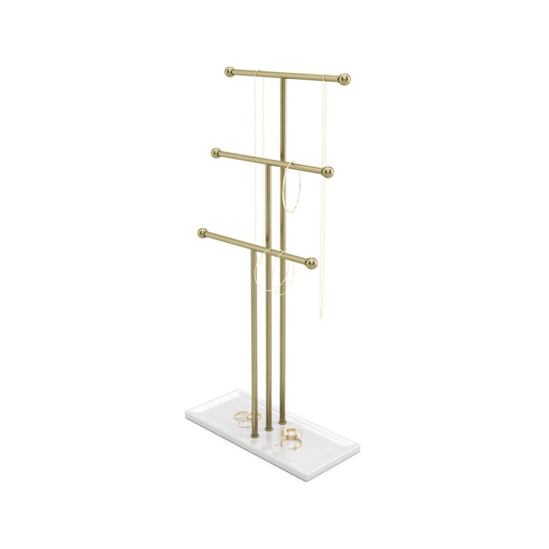 Jewelry Stands | color: White-Brass