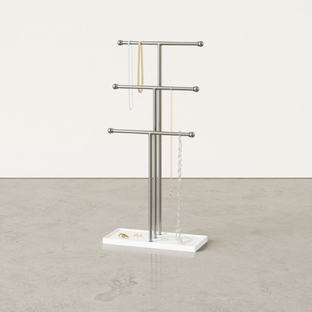 Jewelry Stands | color: White-Nickel | Hover