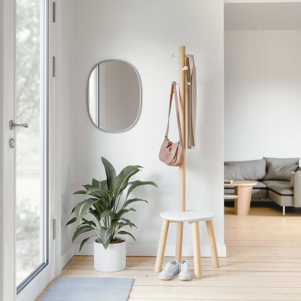 Coat Racks & Valets | color: White-Natural | Hover