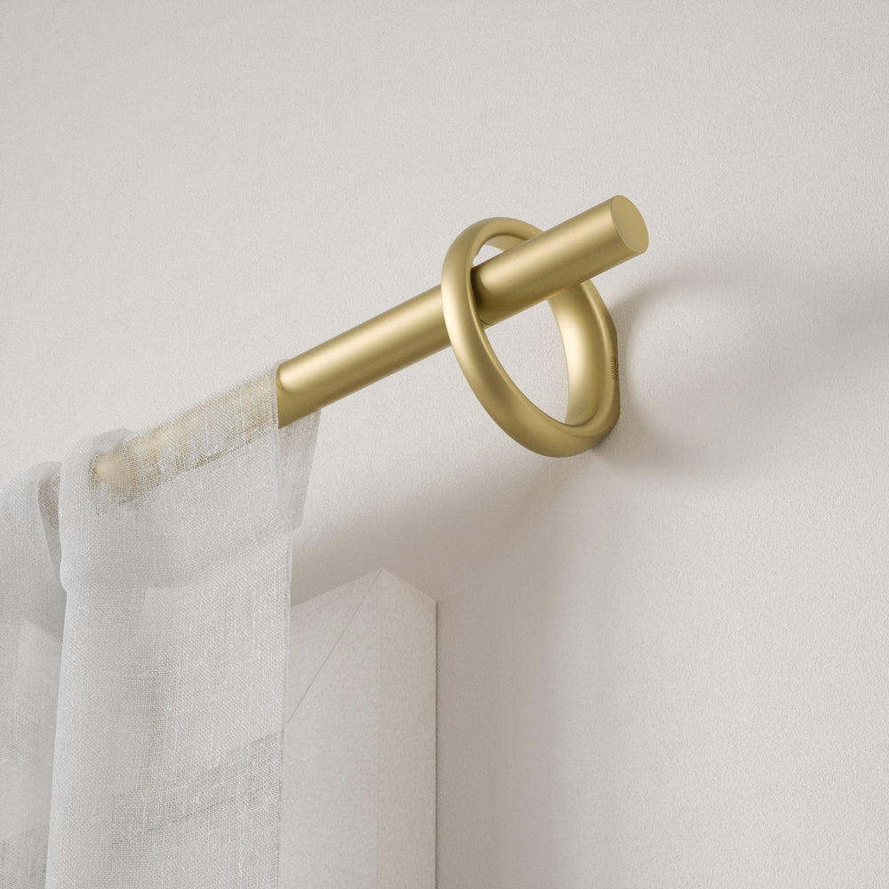 Single Curtain Rods | color: Gold | size: 42-120"""" (107-305 cm) | diameter: 1"""" (2.5 cm) | Hover