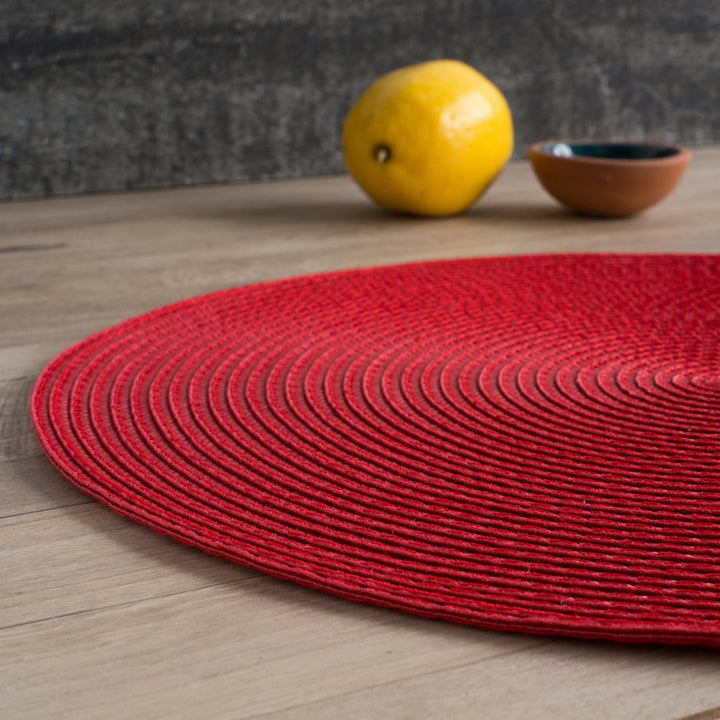 Red Round Placemat