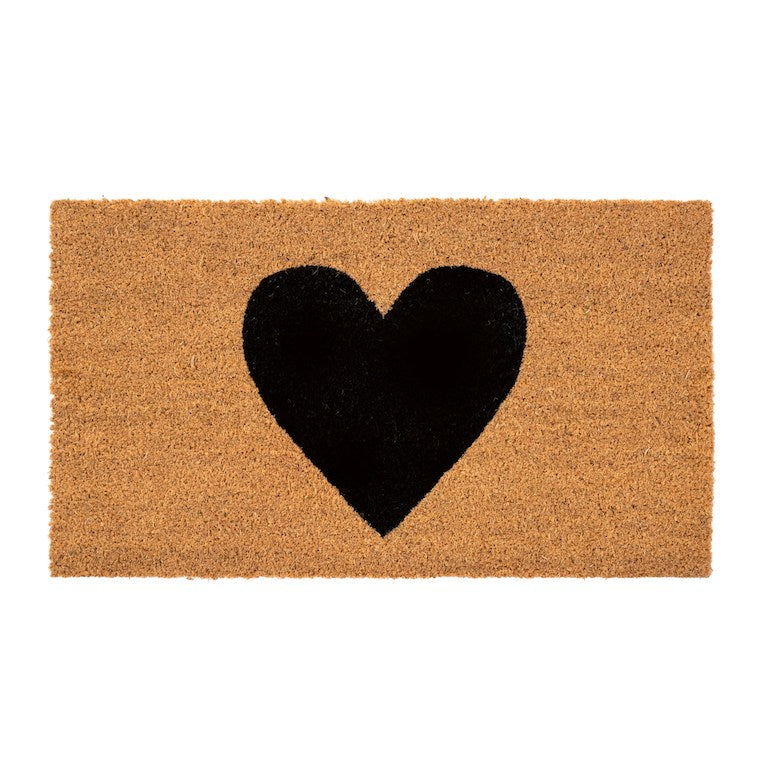 Black Heart Doormat