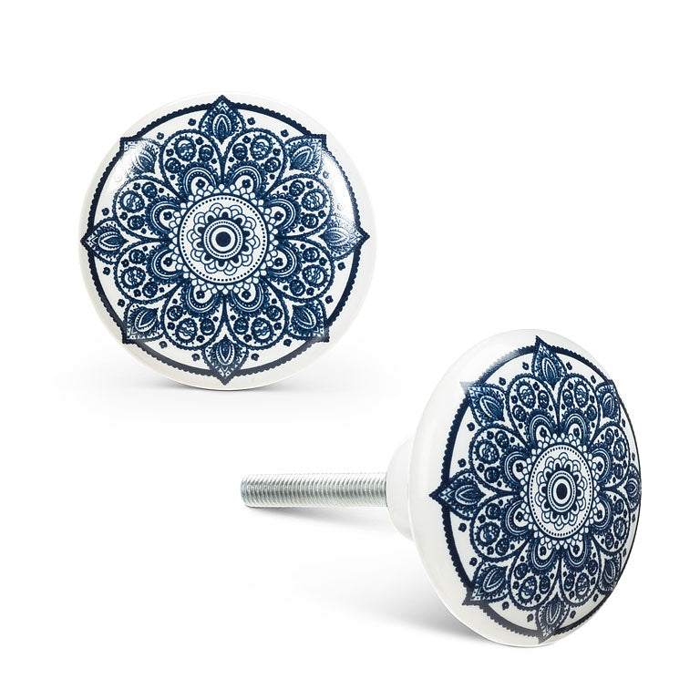 Blue Kaleidoscope Knob