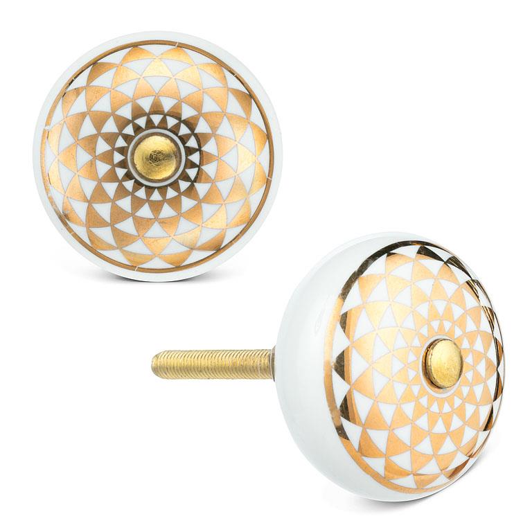 Gold Kaleidoscope Knob