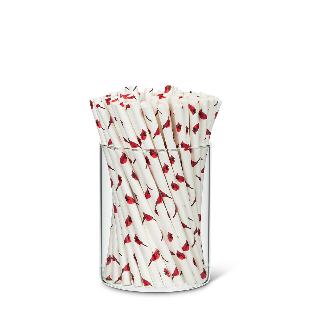 Cardinal Paper Cocktail Straws