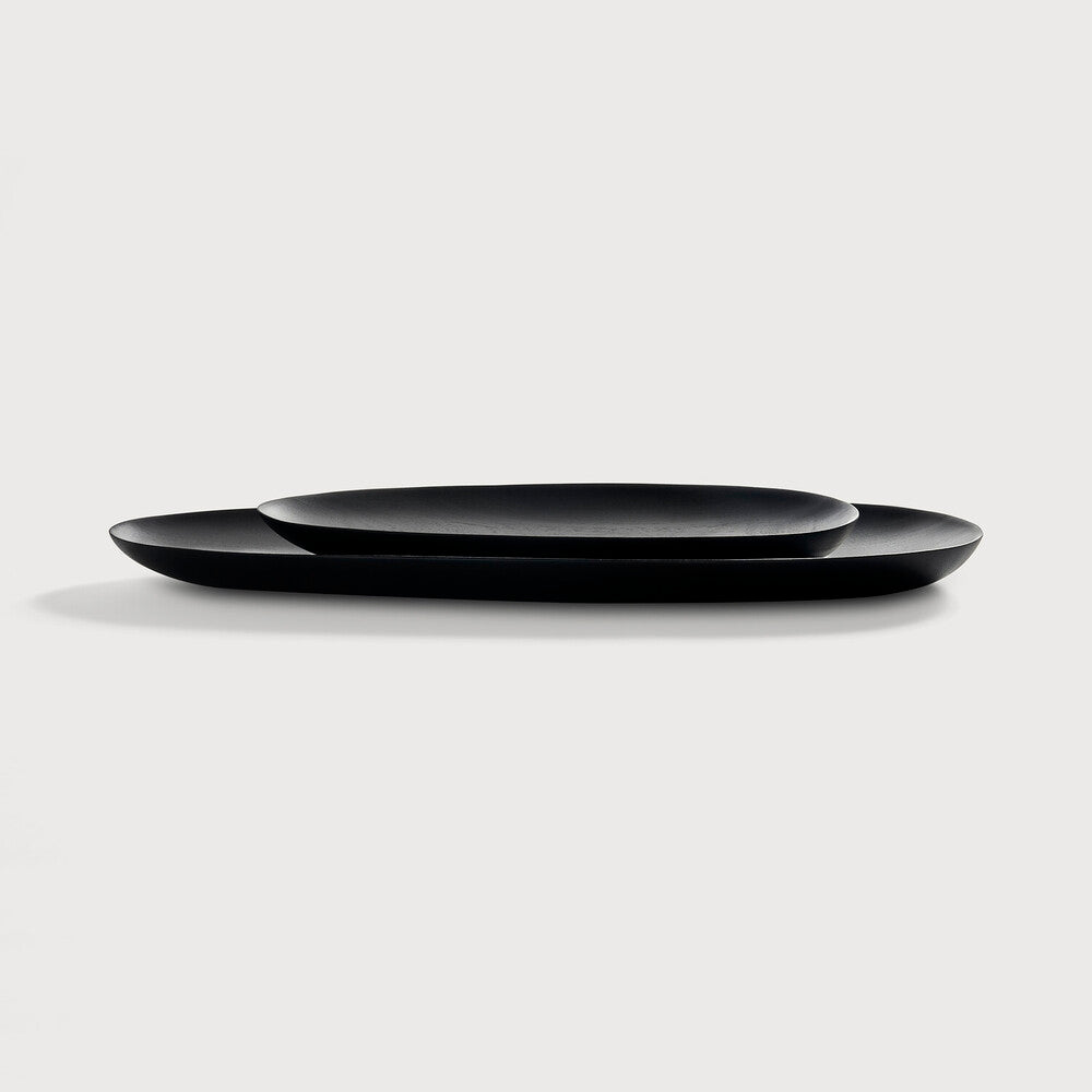 Black Thin Oval boards - set of 2