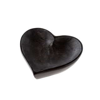 Soapstone Heart Dish Large Black