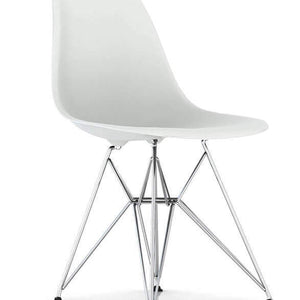 Eames Molded Plastic Side Chair with Wire Base