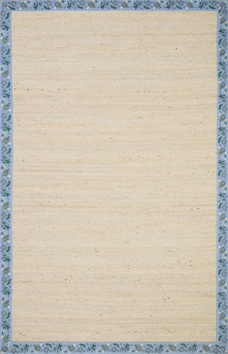 Rifle Paper Co. x Loloi Costa Ivory / Periwinkle 7'-9" x 9'-9" Area Rug