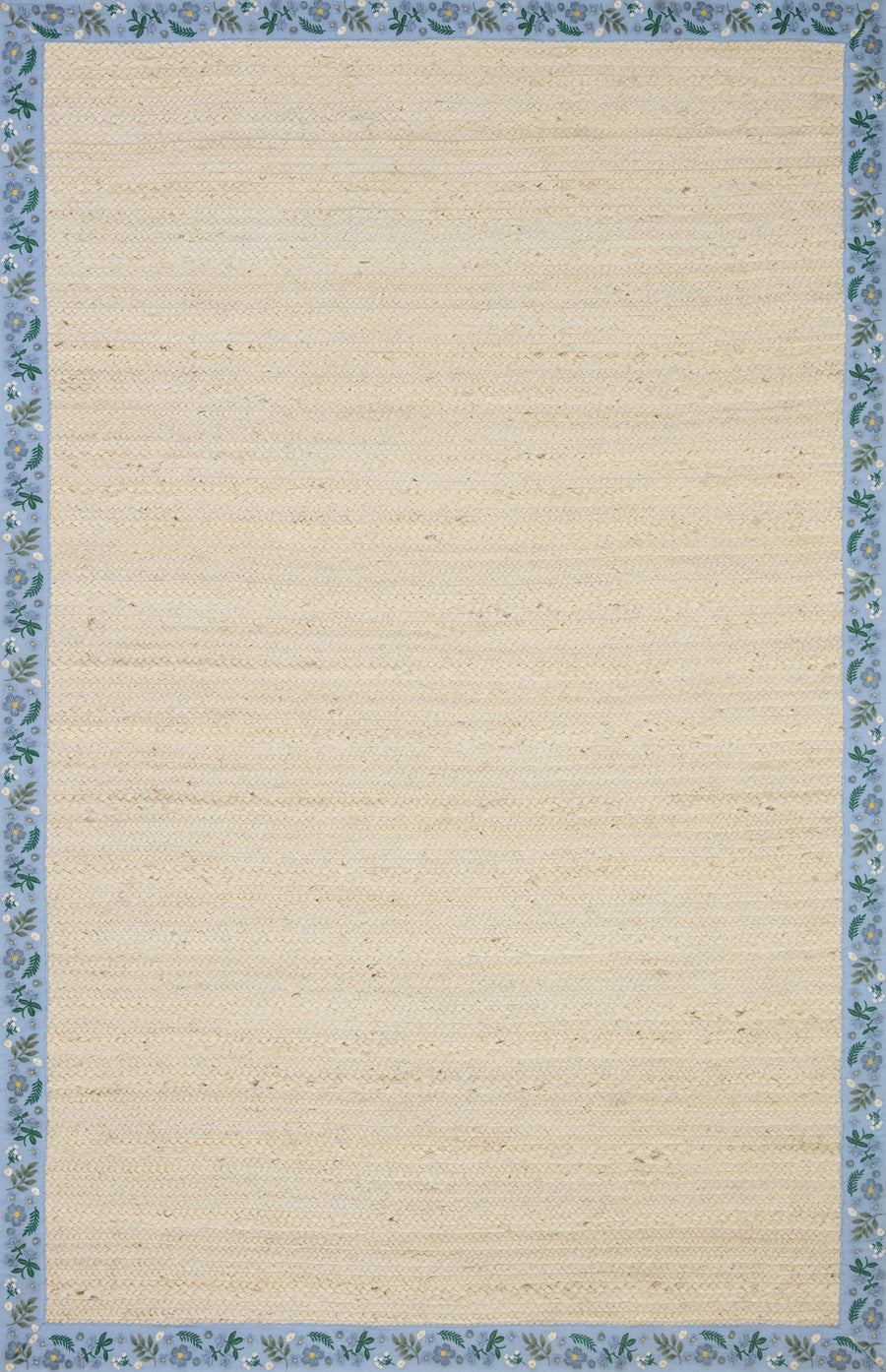 Rifle Paper Co. x Loloi Costa Ivory / Periwinkle 7'-9" x 9'-9" Area Rug