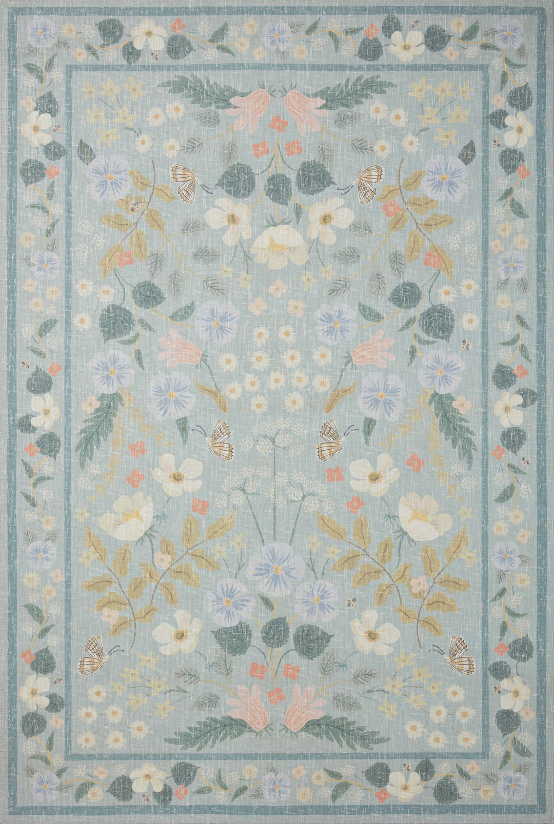 Rifle Paper Co. x Loloi Cotswolds Sky 8'-6" x 11'-6" Area Rug