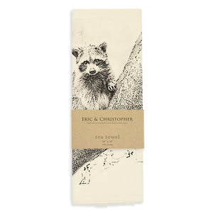 American Woodland Collective Raccoon Tea Towel