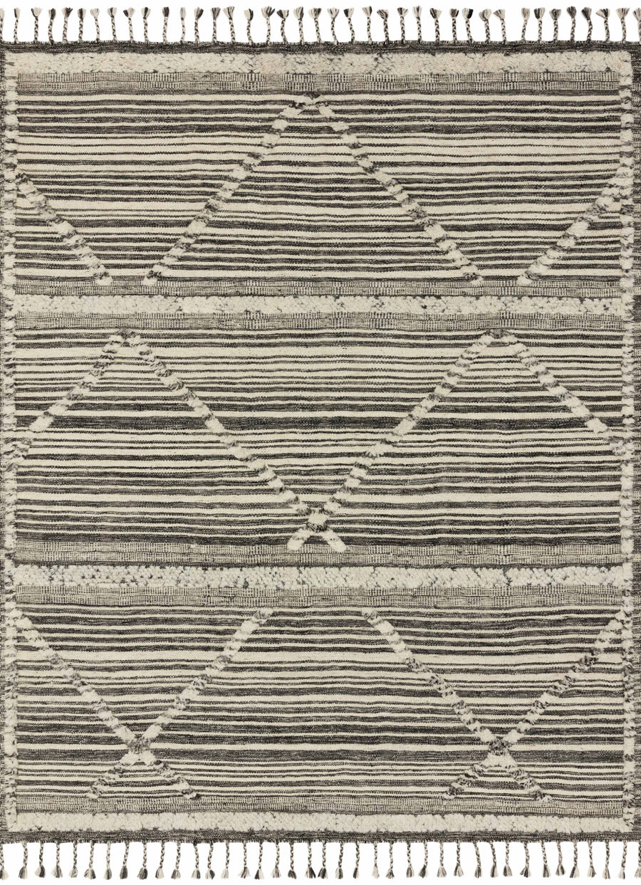 Loloi Iman Ivory / Charcoal 9'-6" x 13'-6" Area Rug