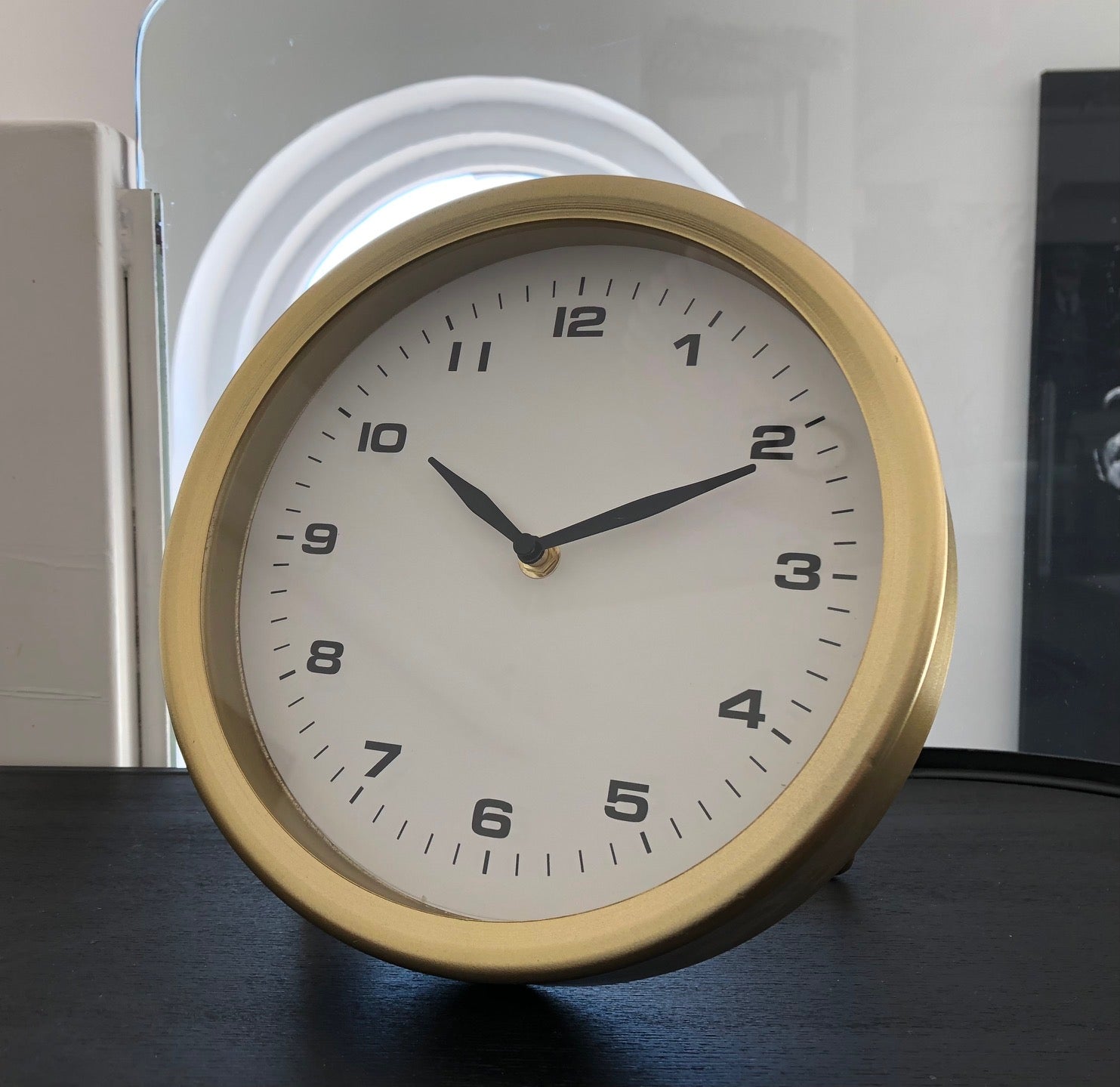 Metal Table Clock, Brass