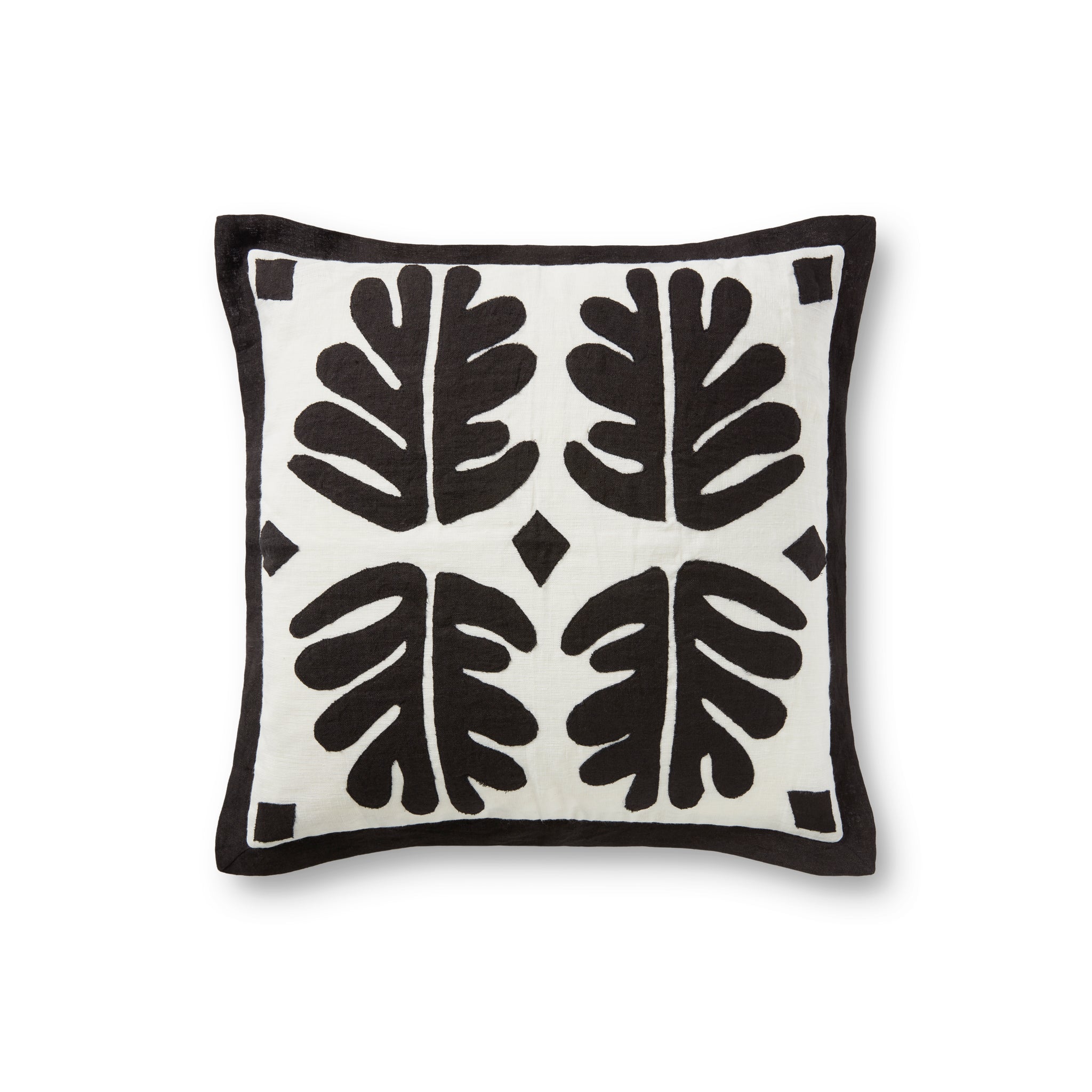 Black & White Palm Cushion