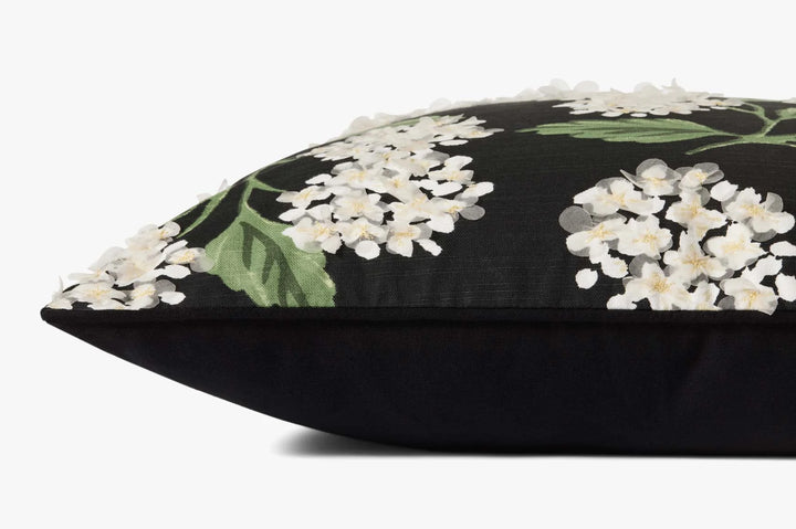 Hydrangea Cushion, Black
