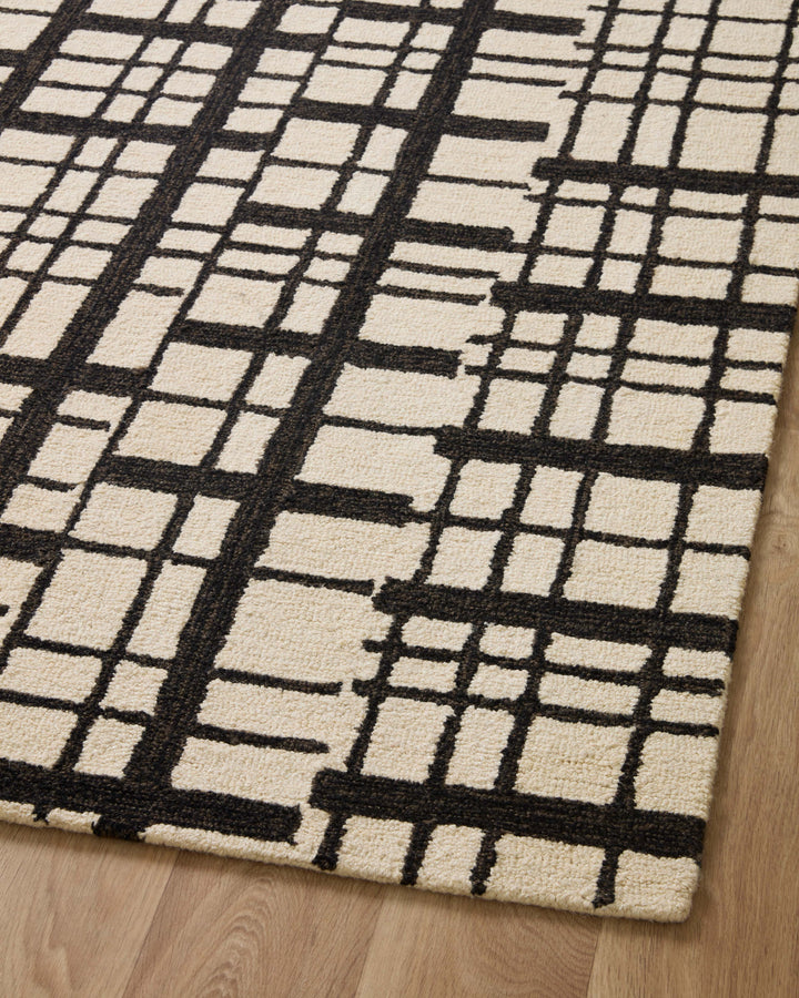 Chris Loves Julia x Loloi Polly Black / Ivory 9'-3" x 13' Area Rug