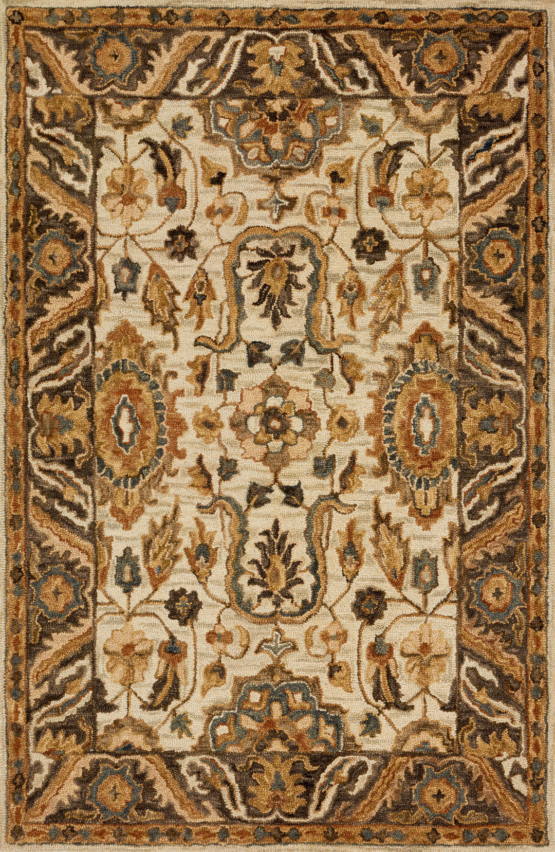 Loloi Victoria Ivory / Dk Taupe 9'-3" x 13' Area Rug