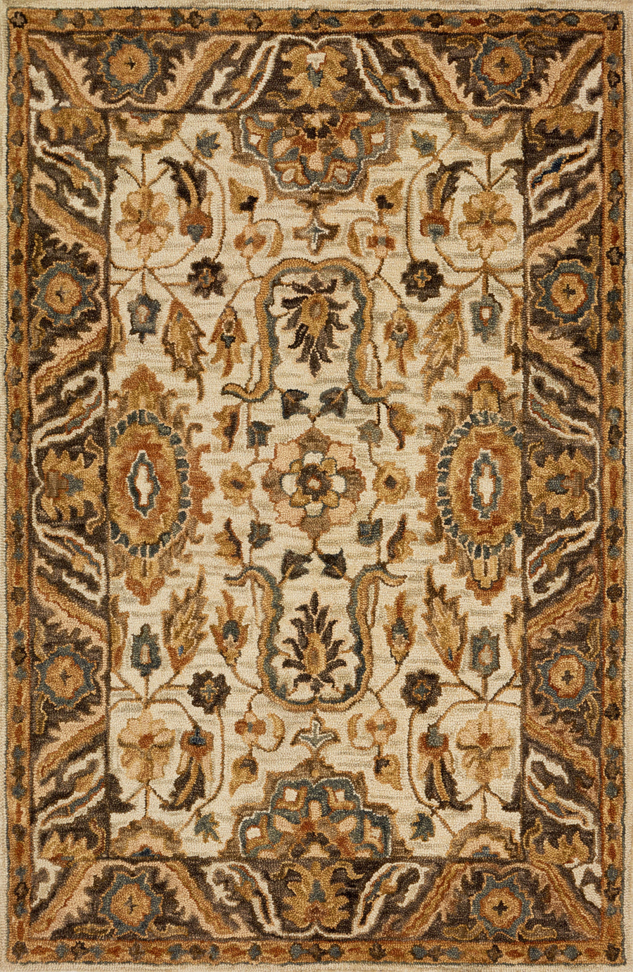 Loloi Victoria Ivory / Dk Taupe 9'-3" x 13' Area Rug