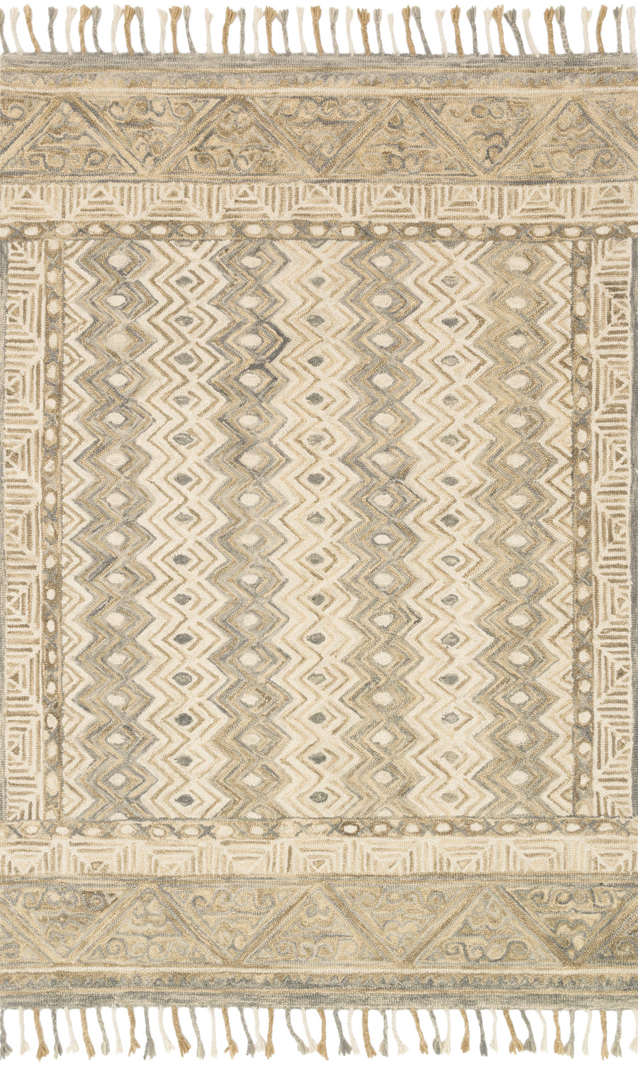 Loloi Zharah Sand / Ivory 18" x 18" Sample Rug