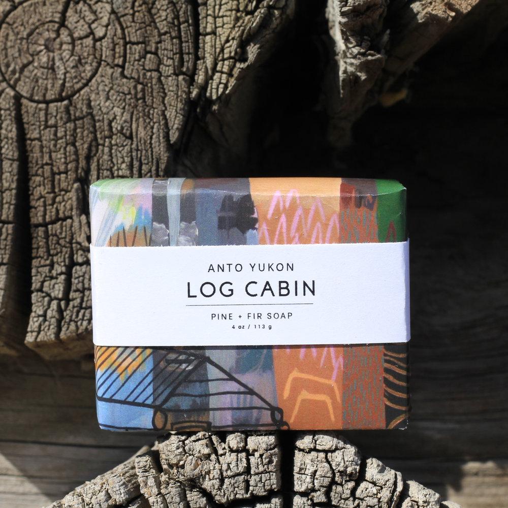 Log Cabin - lavender, mint and eucalyptus 4 oz bar 