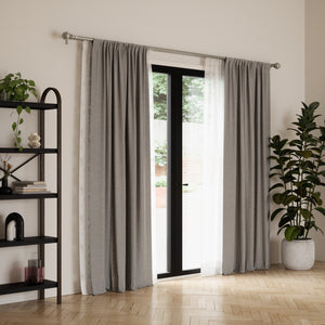 Double Curtain Rods | color: Eco-Friendly Nickel | size: 36-72"""" (91-183 cm) | diameter: 1 & 3/4"""" (4.44 cm)