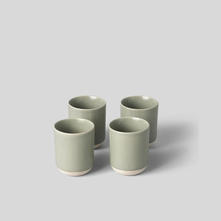 The Cappuccino Cups (4) - Beachgrass Green