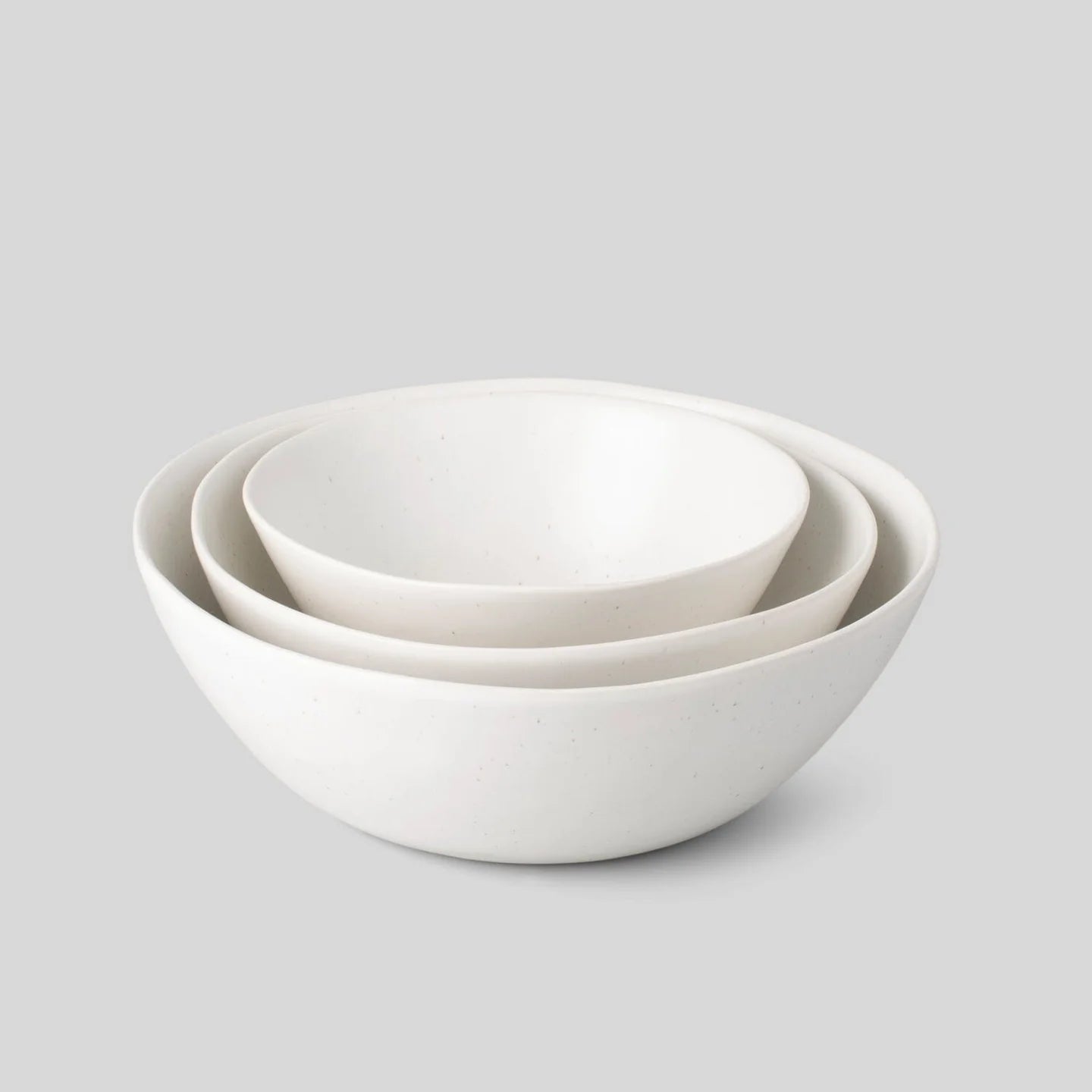 The Nested Serving Bowls - Speckled White