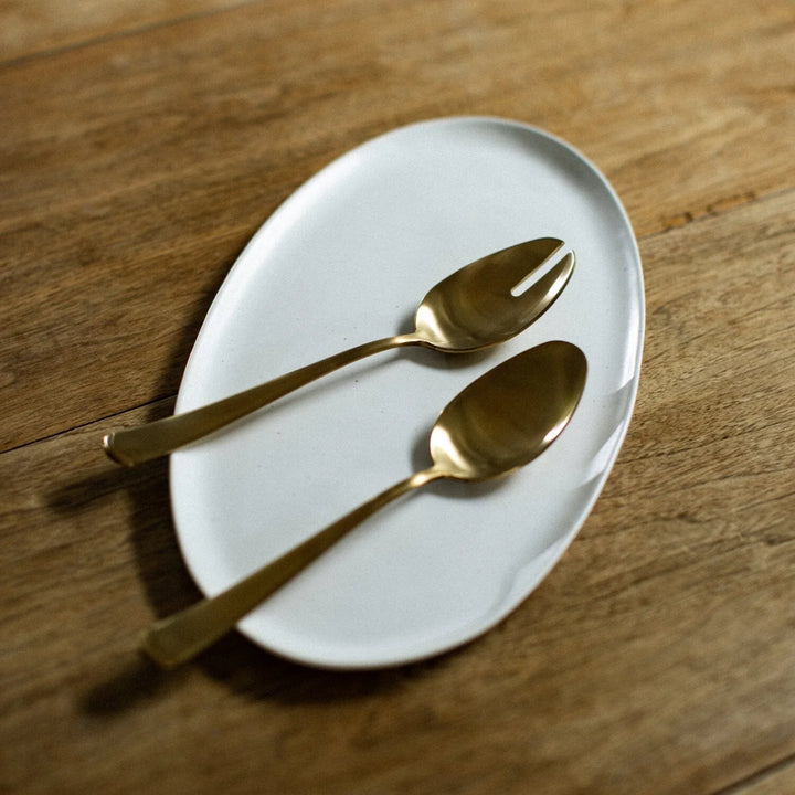 The Oval Serving Platter - Speckled White