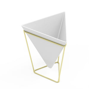 Tabletop Planters | color: White-Brass