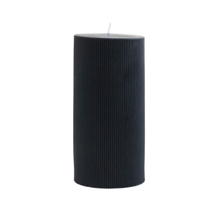6" Unscented Pleated Pillar Candle